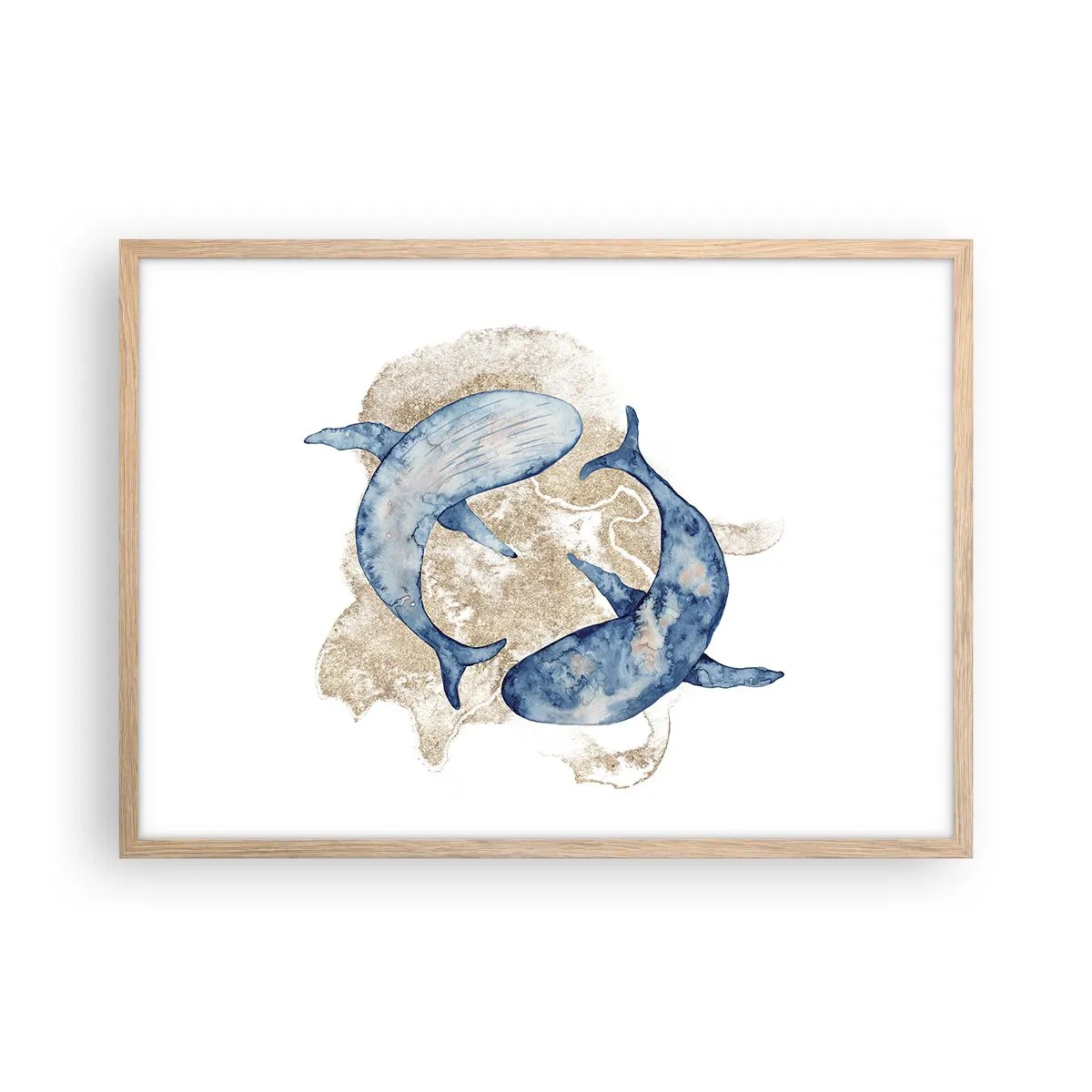 Plakat w ramie jasny dąb - Przyjaźń czy kochanie? - 70x50 cm