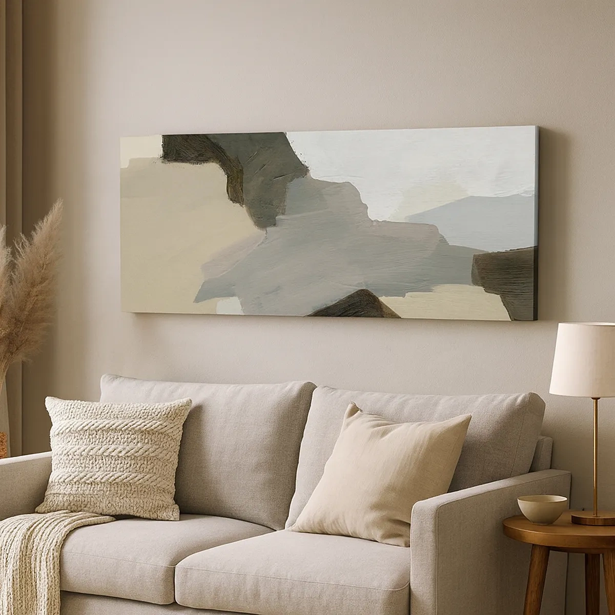 Obraz na płótnie - Abstrakcja: rozstaje szarości - 30x30 cm