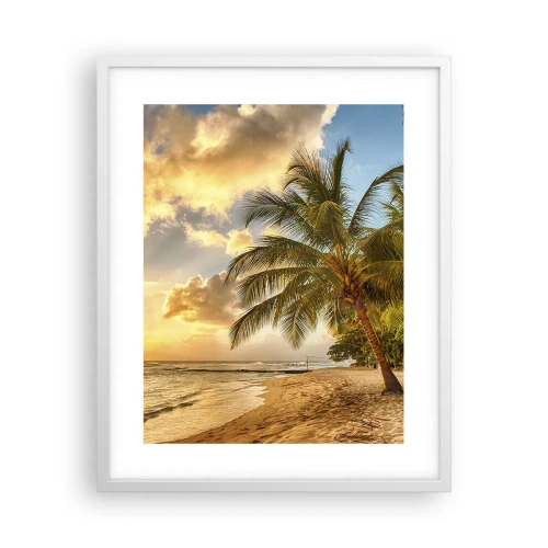 Plakat w białej ramie - Wieczne lato, zawsze wakacje - 40x50 cm