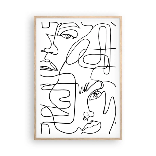 Plakat w ramie jasny dąb - W splątanych emocjach - 70x100 cm