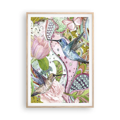 Plakat w ramie jasny dąb - Wplątane w pnączach - 70x100 cm