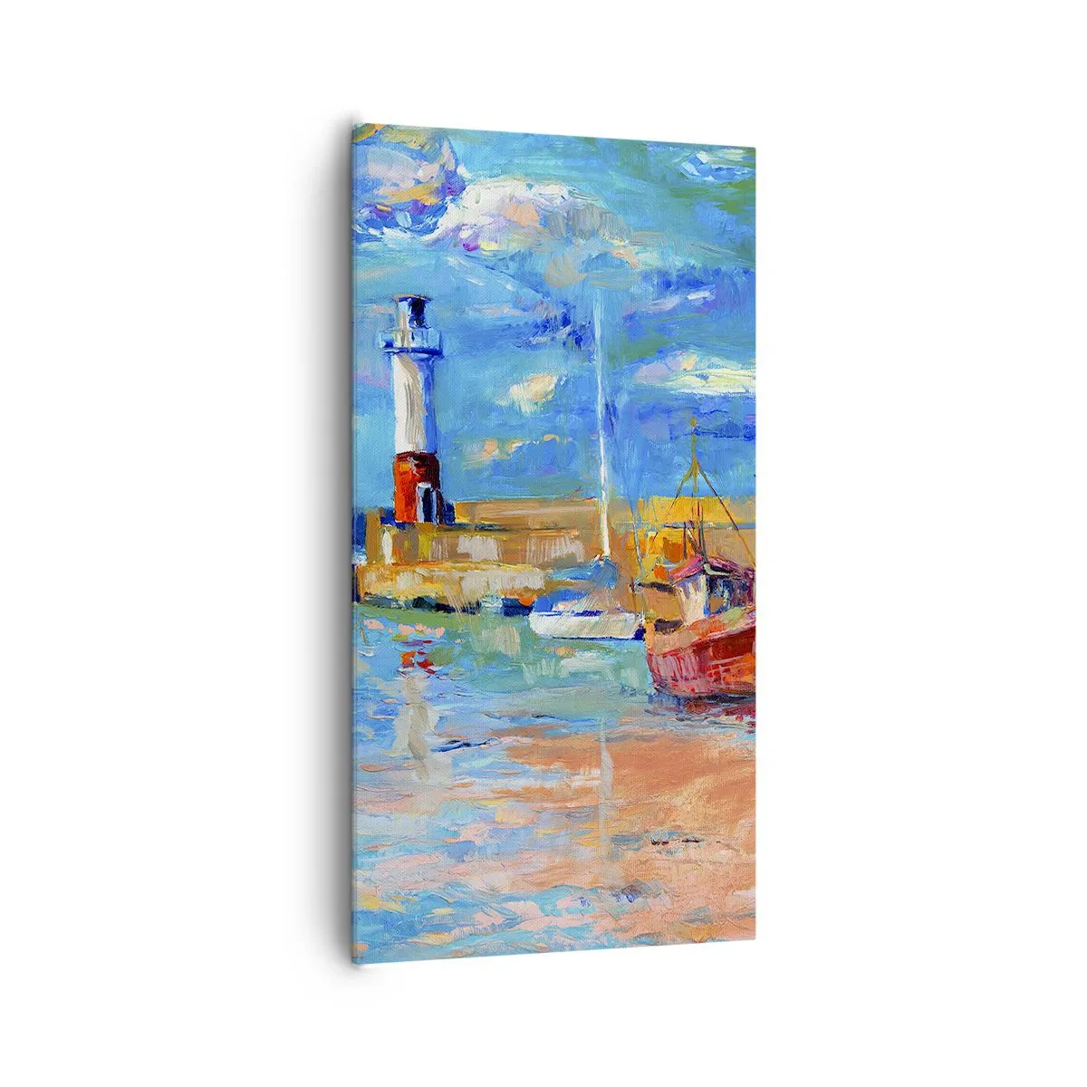 Obraz na płótnie - Popołudnie w tęczowej zatoce - 65x120 cm