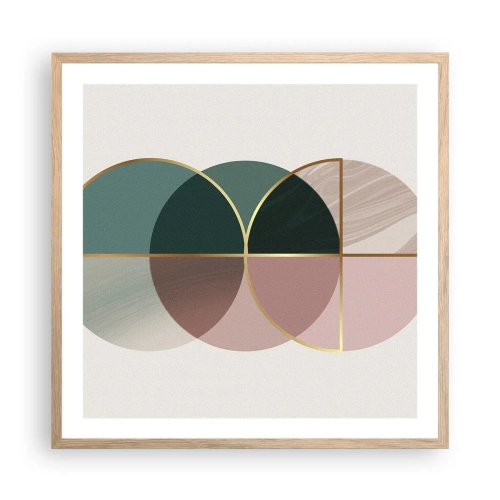 Plakat w ramie jasny dąb - Koło za kołem… - 60x60 cm