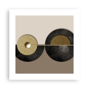 Plakat - Wariacje wokół koła - 40x40 cm