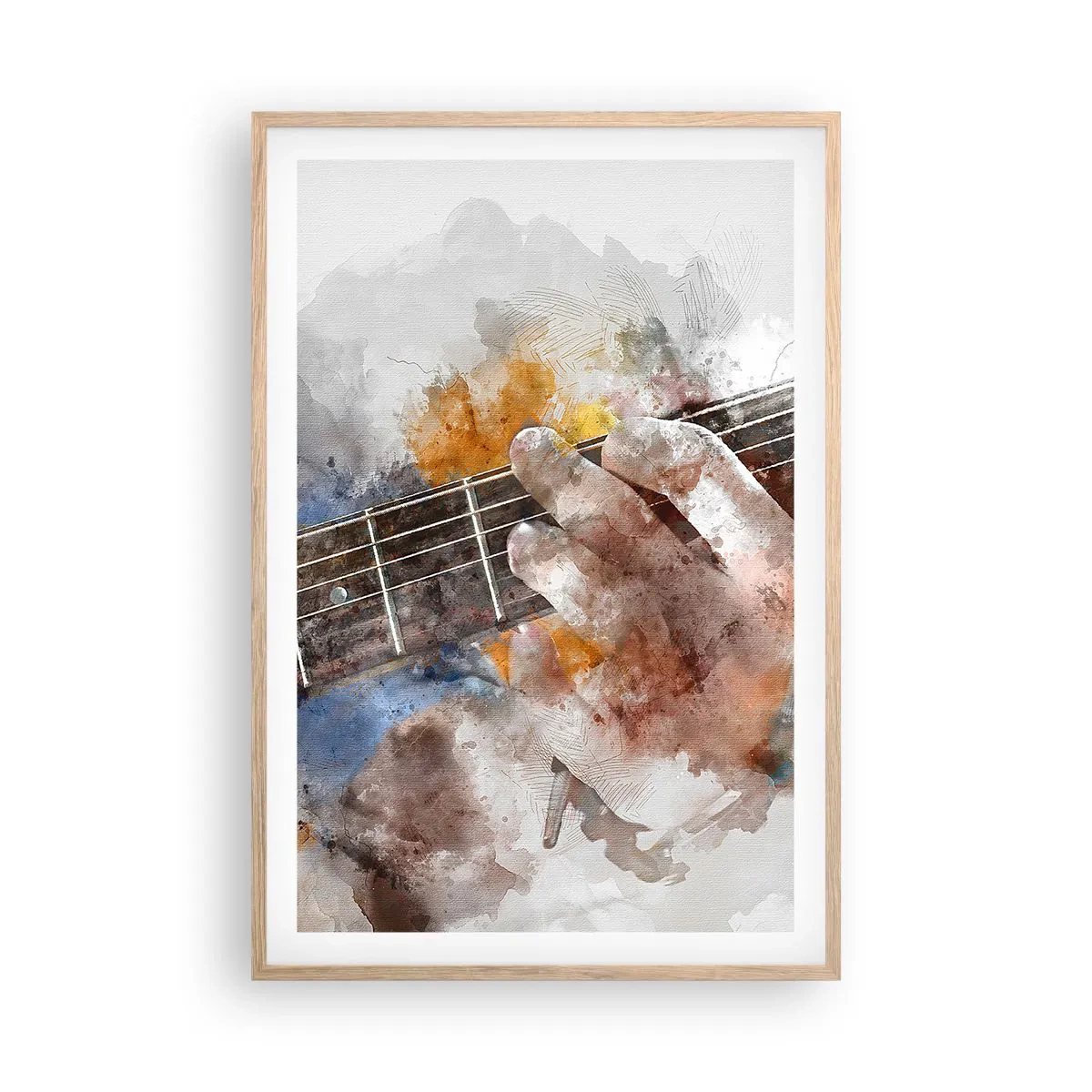 Plakat w ramie jasny dąb - Poezja między strunami - 61x91 cm