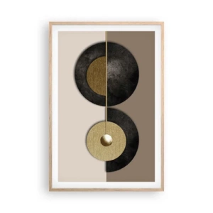 Plakat w ramie jasny dąb - Wariacje wokół koła - 61x91 cm