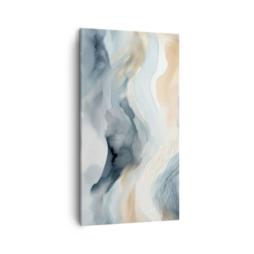 Obraz na płótnie - Abstrakcja śnieżna i mglista - 45x80 cm