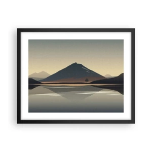 Plakat w czarnej ramie - Lustrzane odbicie - 50x40 cm