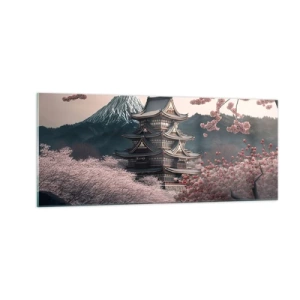 Obraz na szkle - Kraj kwitnącej wiśni - 100x40 cm
