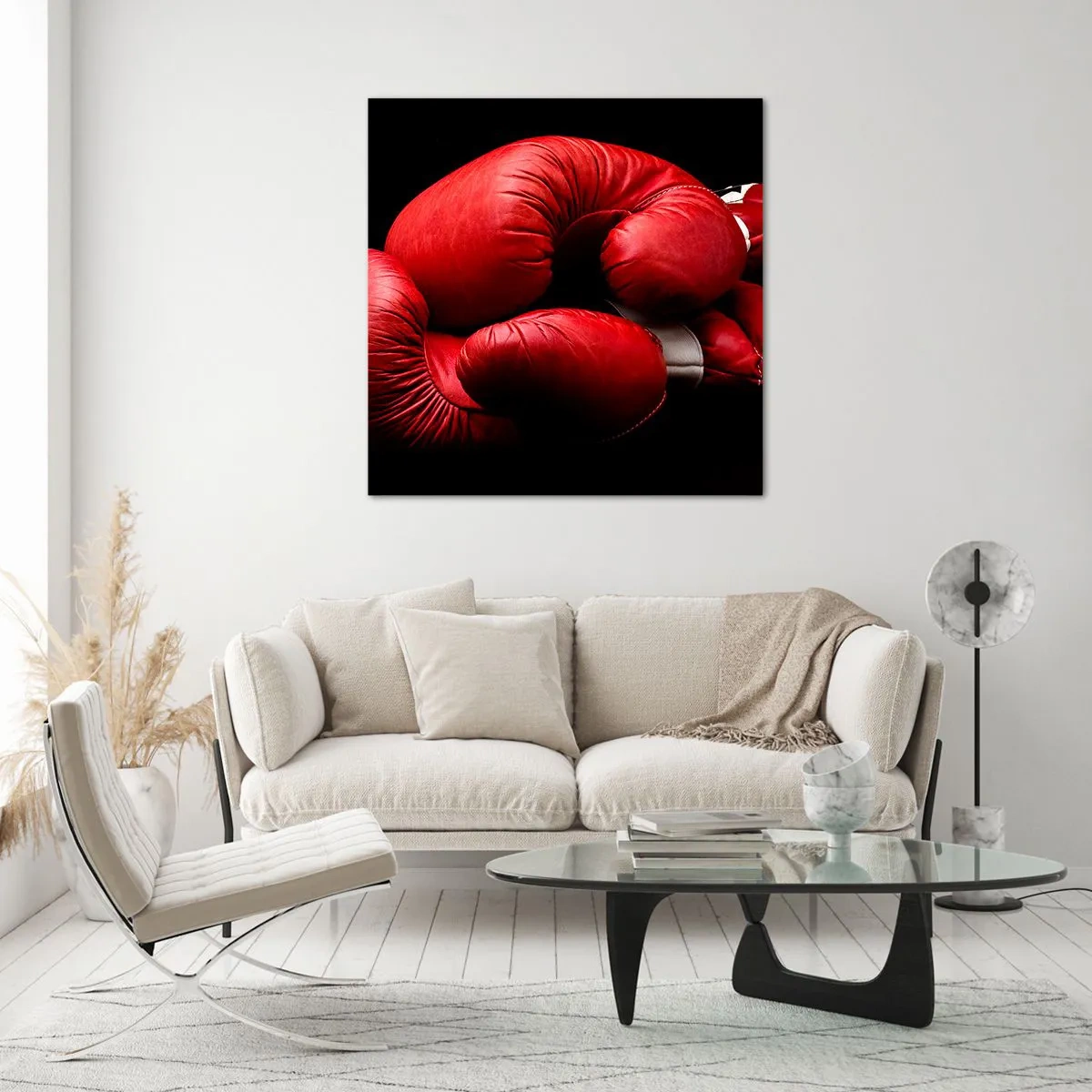 Obraz na szkle - Emocje walki za nami - 60x60 cm