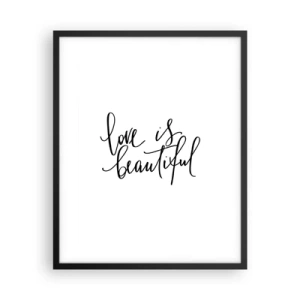 Plakat w czarnej ramie - Czytaj i powtarzaj - 40x50 cm