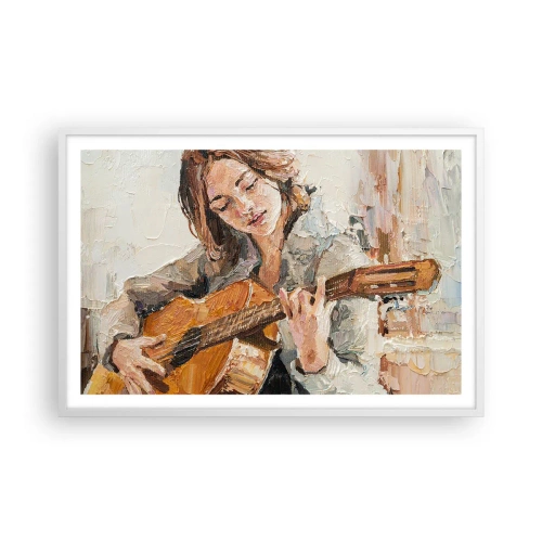 Plakat w białej ramie - Koncert na gitarę i dziewczęce serce - 91x61 cm