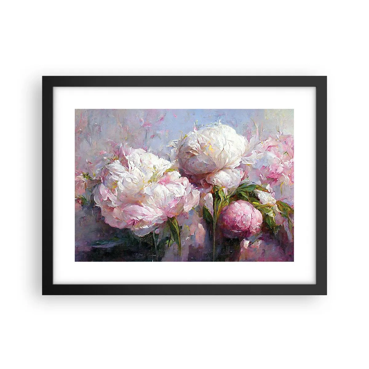 Plakat w czarnej ramie - Kipiący życiem bukiet - 40x30 cm