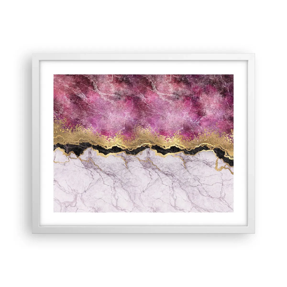 Plakat w białej ramie - Na granicy - 50x40 cm