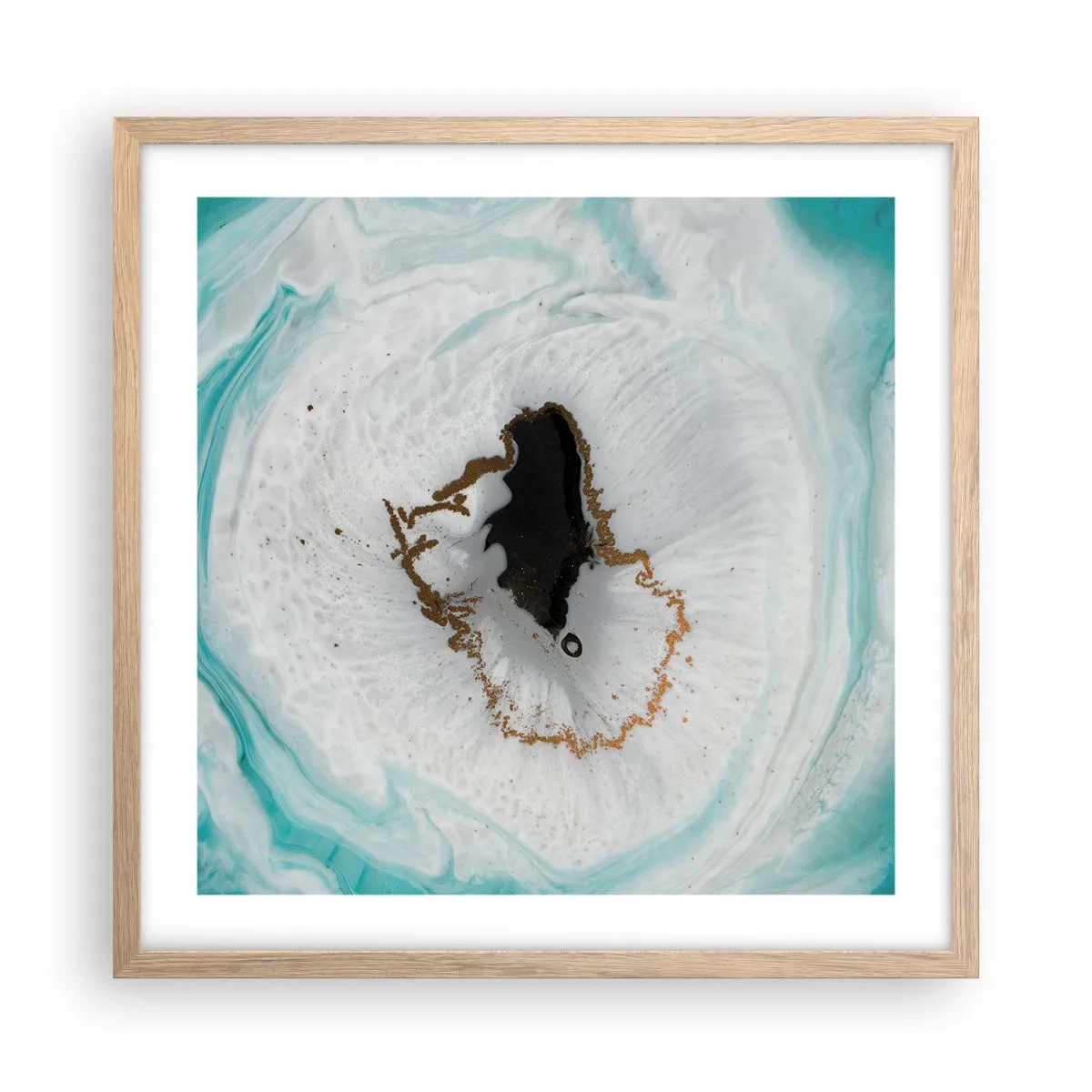 Plakat w ramie jasny dąb - Wniknąć do wnętrza - 50x50 cm