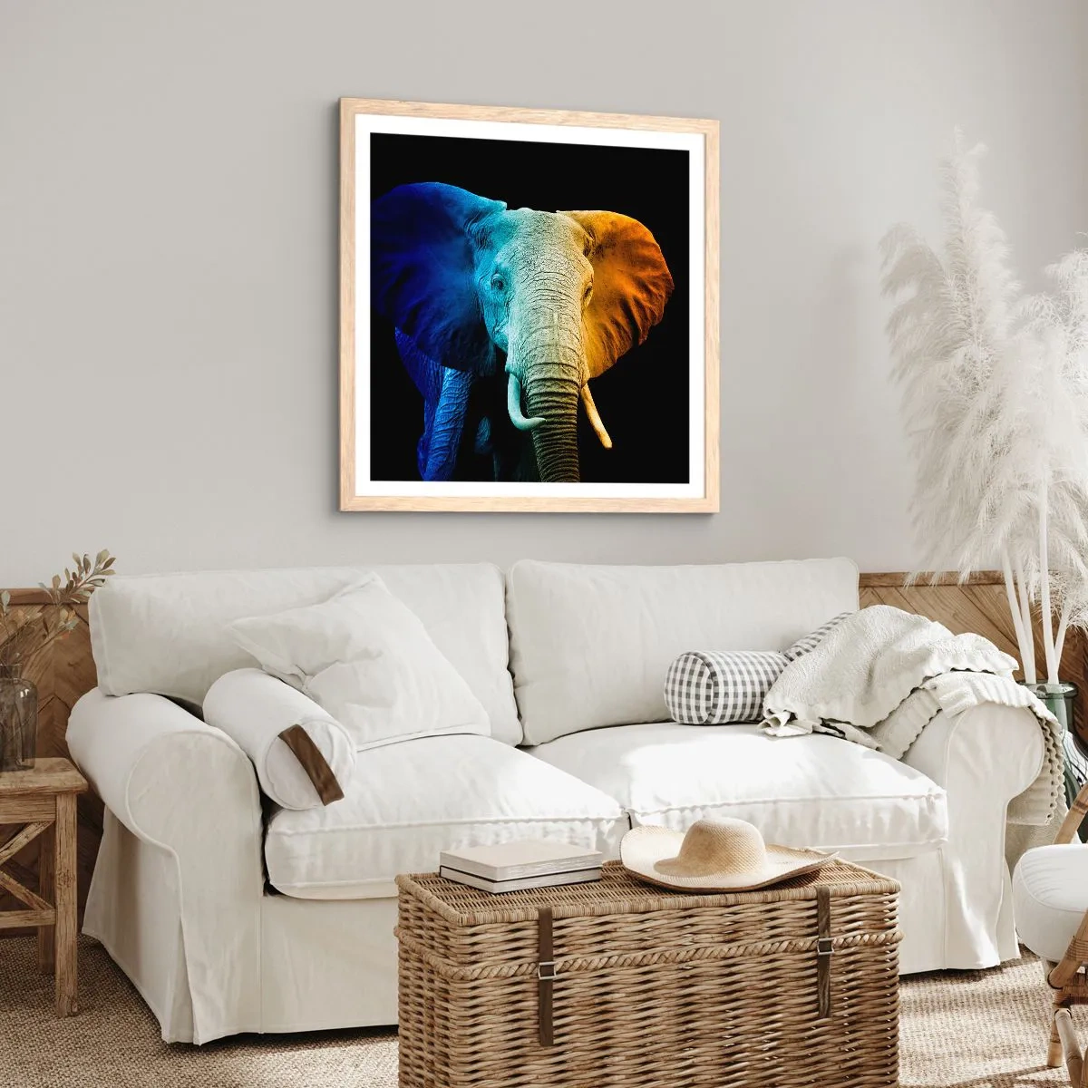 Plakat w ramie jasny dąb - Ekscentryk, nie dziwak - 40x40 cm