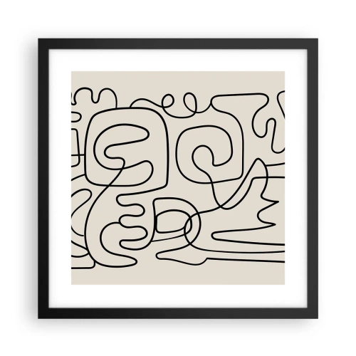 Plakat w czarnej ramie - Po śladzie - 40x40 cm