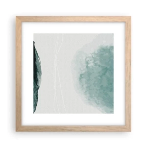 Plakat w ramie jasny dąb - Spotkanie z mgłą - 30x30 cm