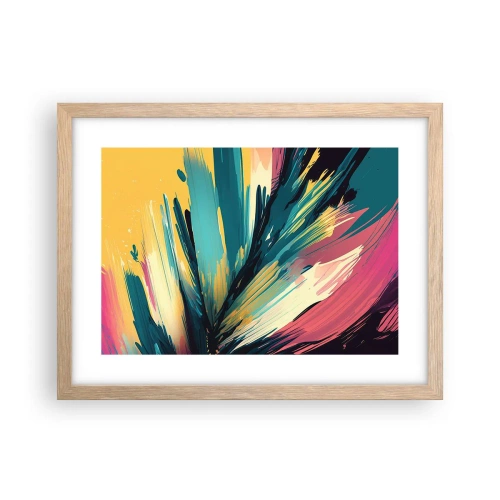 Plakat w ramie jasny dąb - Kompozycja – eksplozja radości - 40x30 cm