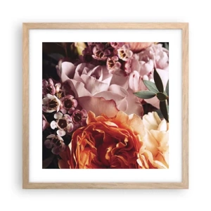 Plakat w ramie jasny dąb - Otulone pięknem - 40x40 cm