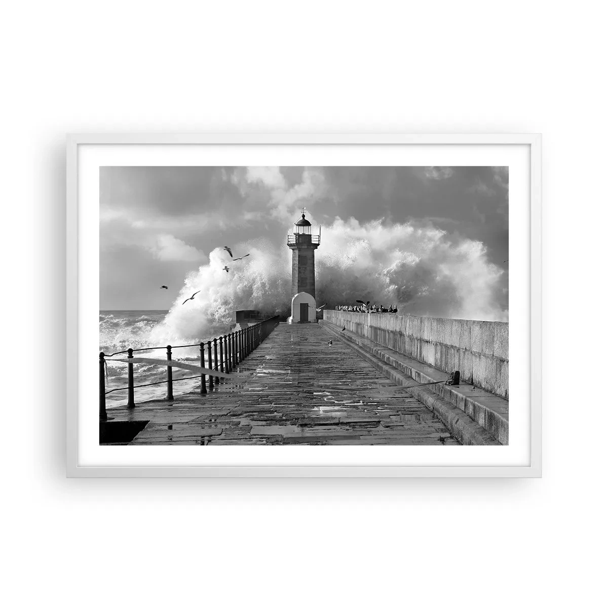 Plakat w białej ramie - Nieustraszona  - 70x50 cm