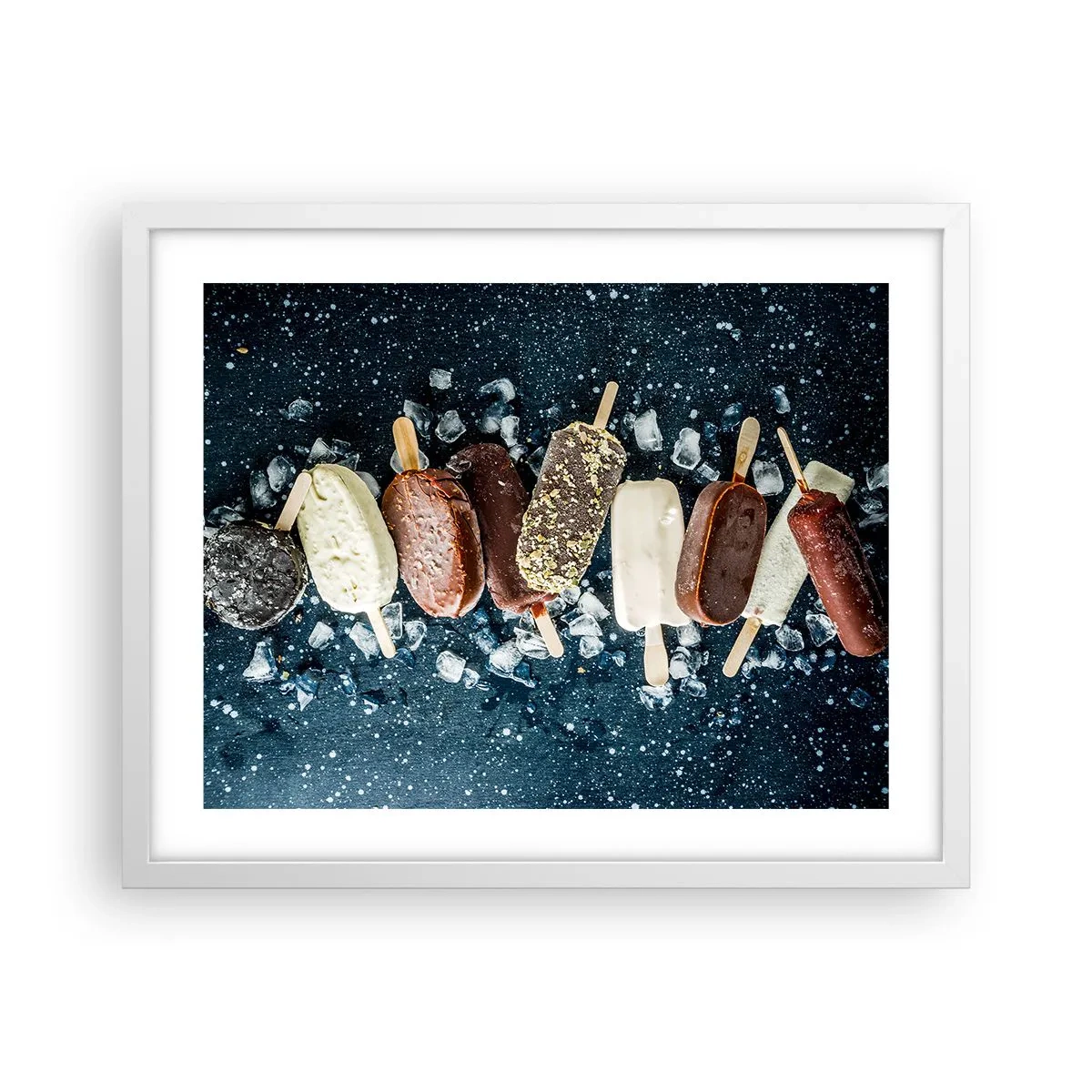 Plakat w białej ramie - Smak gorącego lata - 50x40 cm