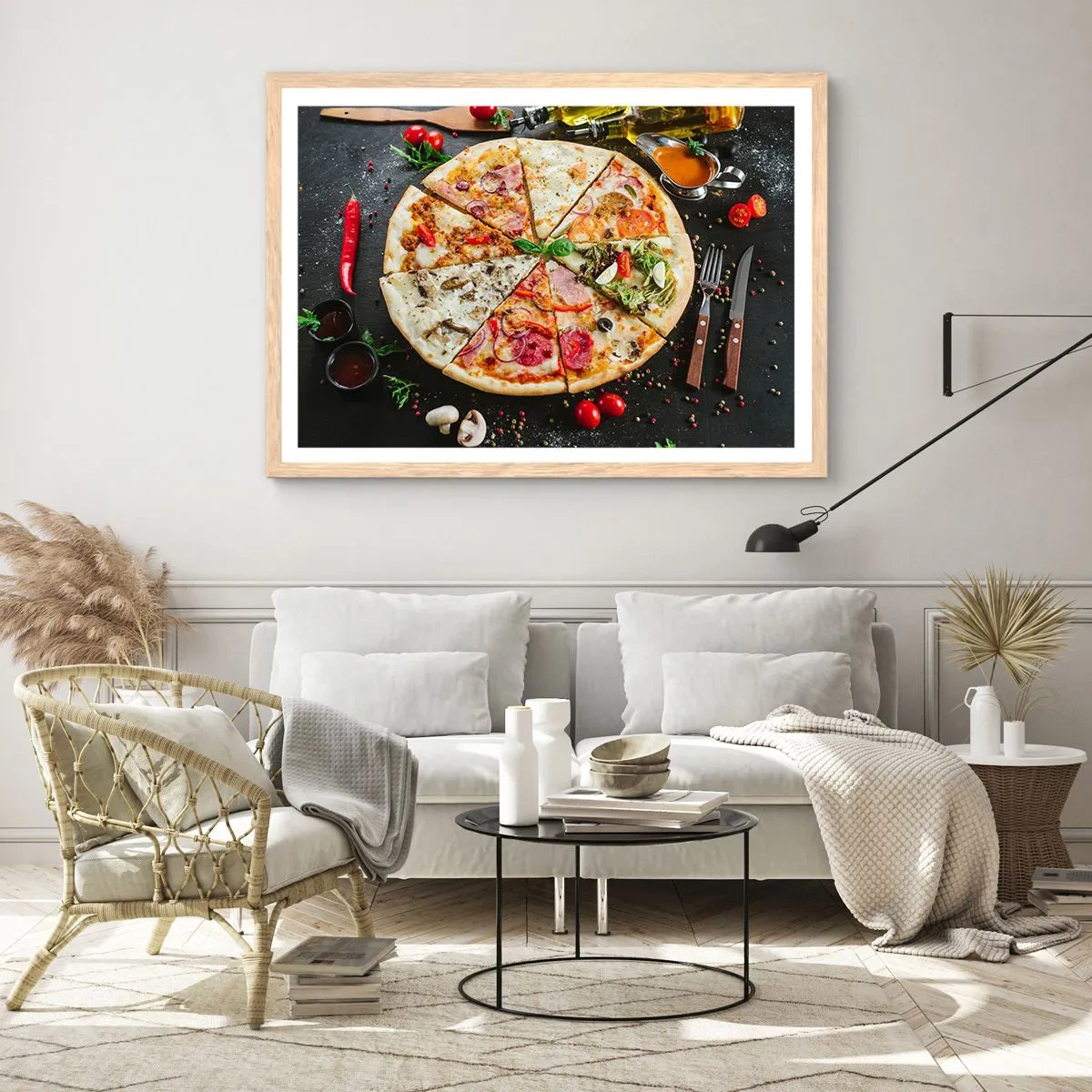 Plakat w ramie jasny dąb - Wachlarz smaków - 50x40 cm