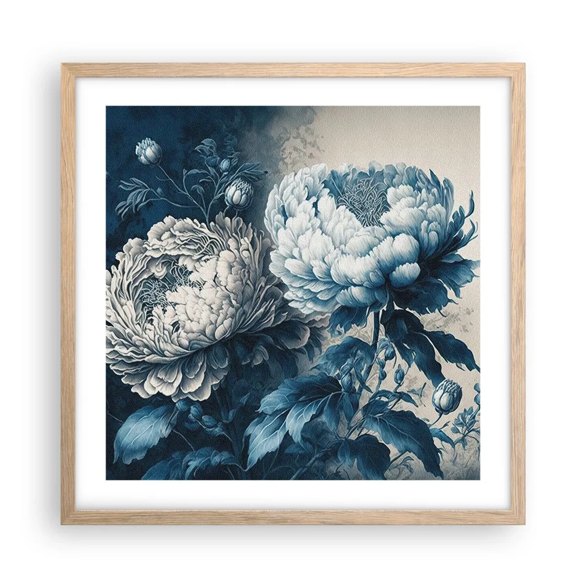 Plakat w ramie jasny dąb - Dobrana para - 50x50 cm