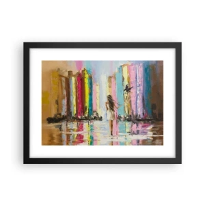 Plakat w czarnej ramie - Idż za mną - 40x30 cm