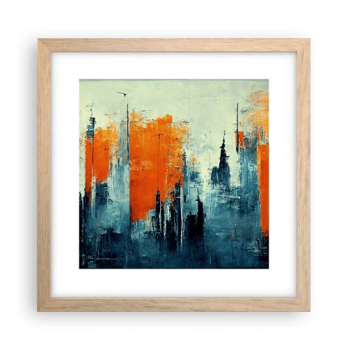 Plakat w ramie jasny dąb - Pejzaż nowoczesny - 30x30 cm