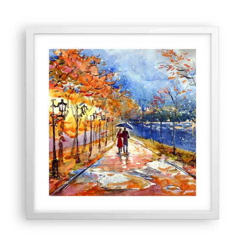 Plakat w białej ramie - Razem do granicy czasu - 40x40 cm