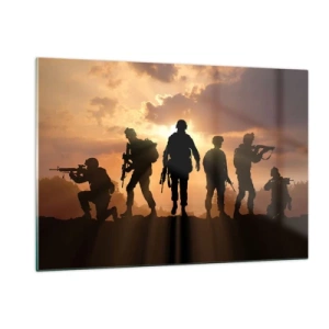 Obraz na szkle - Brothers in arms - 120x80cm - Brothers in arms - Nowoczesna dekoracja ścienna do salonu, kuchni i sypialni ARTTOR