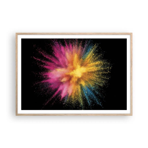 Plakat w ramie jasny dąb - Narodziny barw  - 100x70 cm