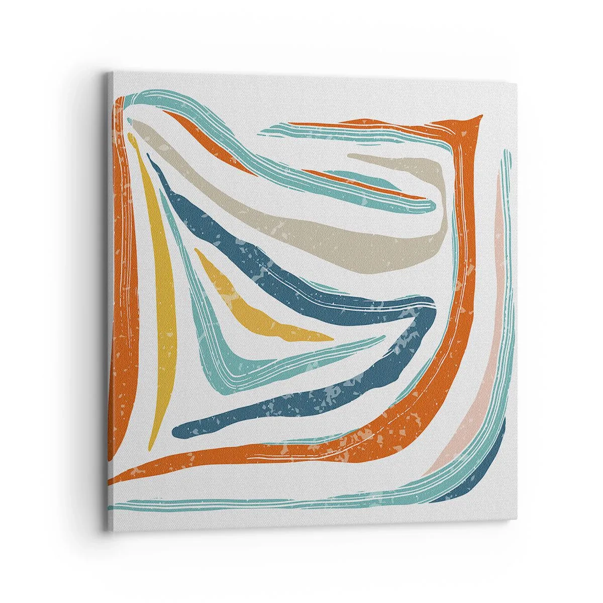 Obraz na płótnie - Abstrakcja przyjaźnie uśmiechnięta - 70x70 cm