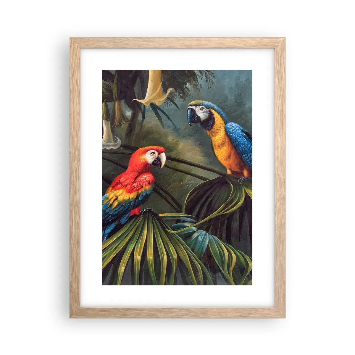 Plakat w ramie jasny dąb - Romantyzm w tropikach - 30x40 cm