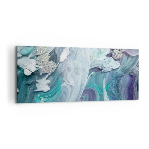 Obraz na płótnie - Nurty błękitu - 100x40 cm