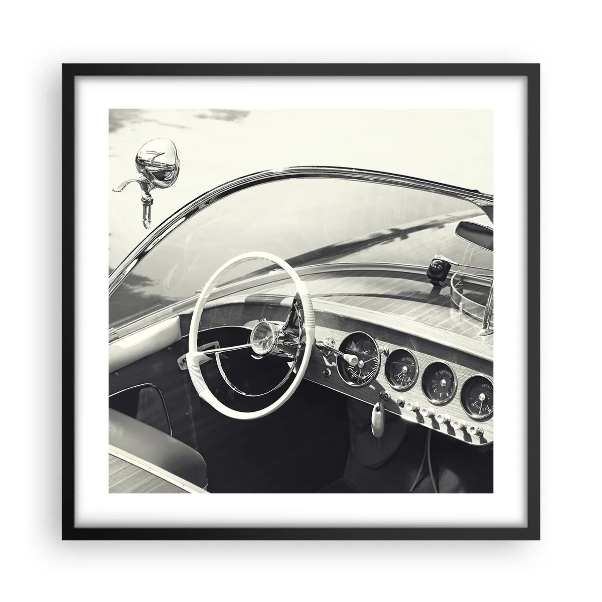 Plakat w czarnej ramie - Pogoda dla bogaczy - 50x50 cm