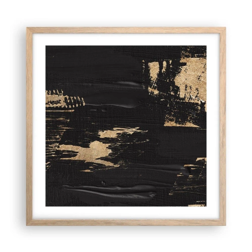 Plakat w ramie jasny dąb - Ślad dotyku - 50x50 cm