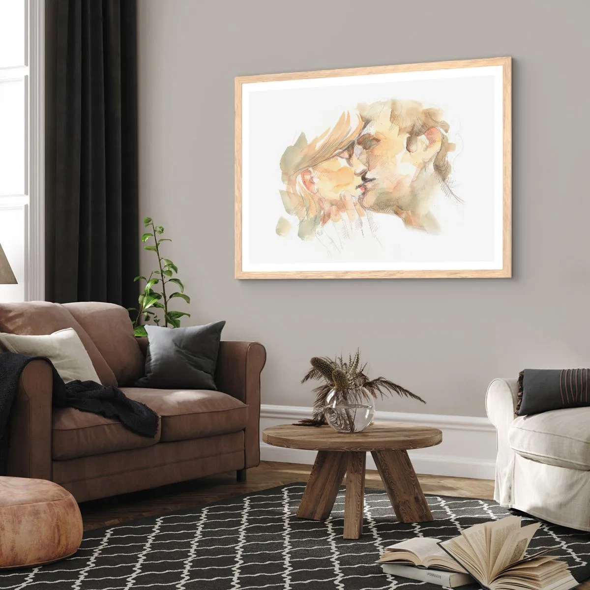 Plakat w ramie jasny dąb - Odnaleziona połowa? - 91x61 cm