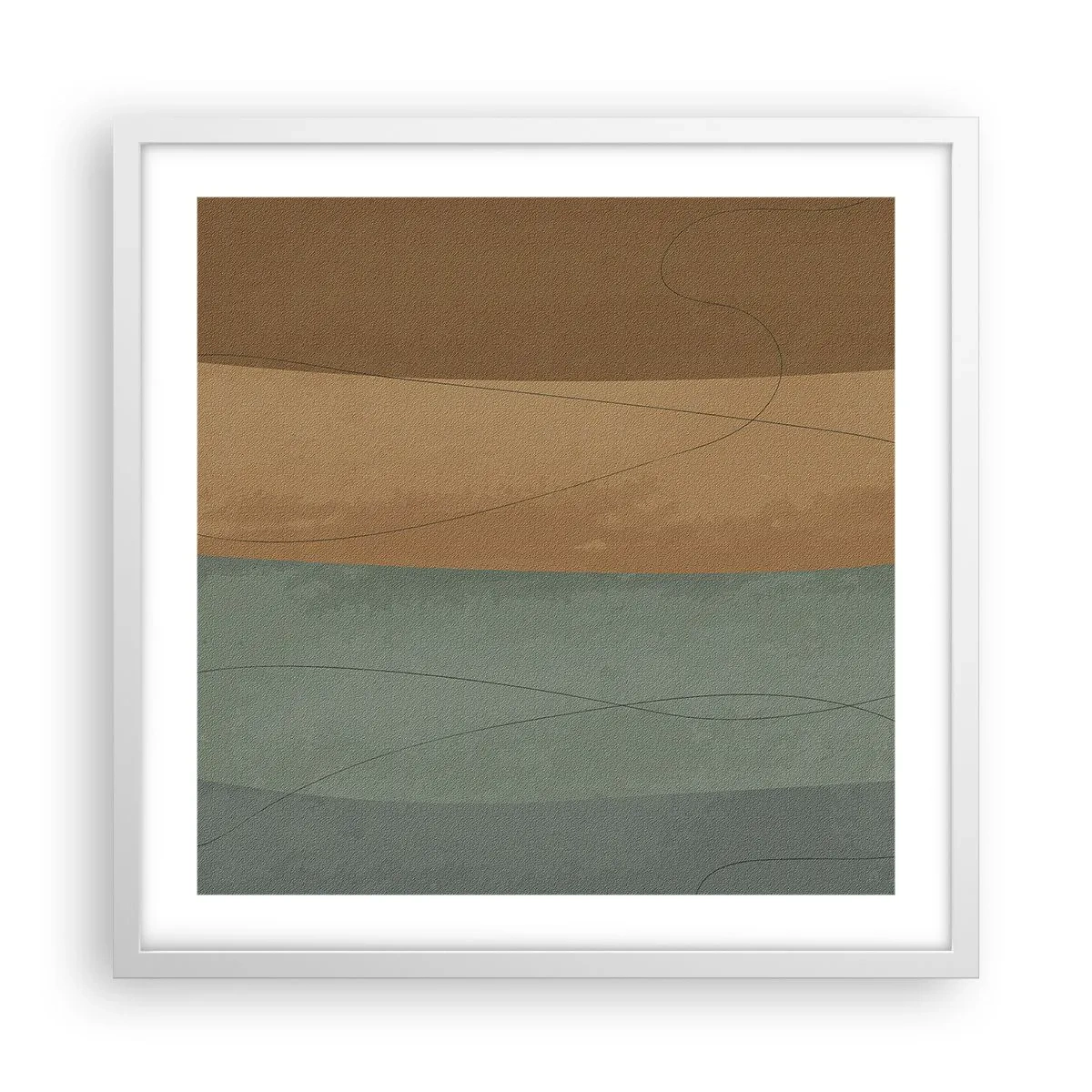 Plakat w białej ramie - Kompozycja horyzontalna - 50x50 cm