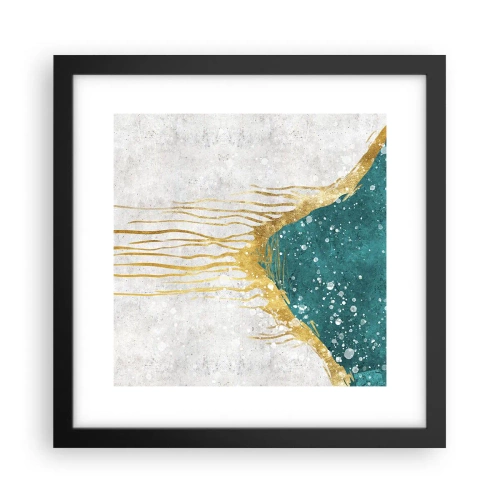 Plakat w czarnej ramie - Złoty przypływ - 30x30 cm