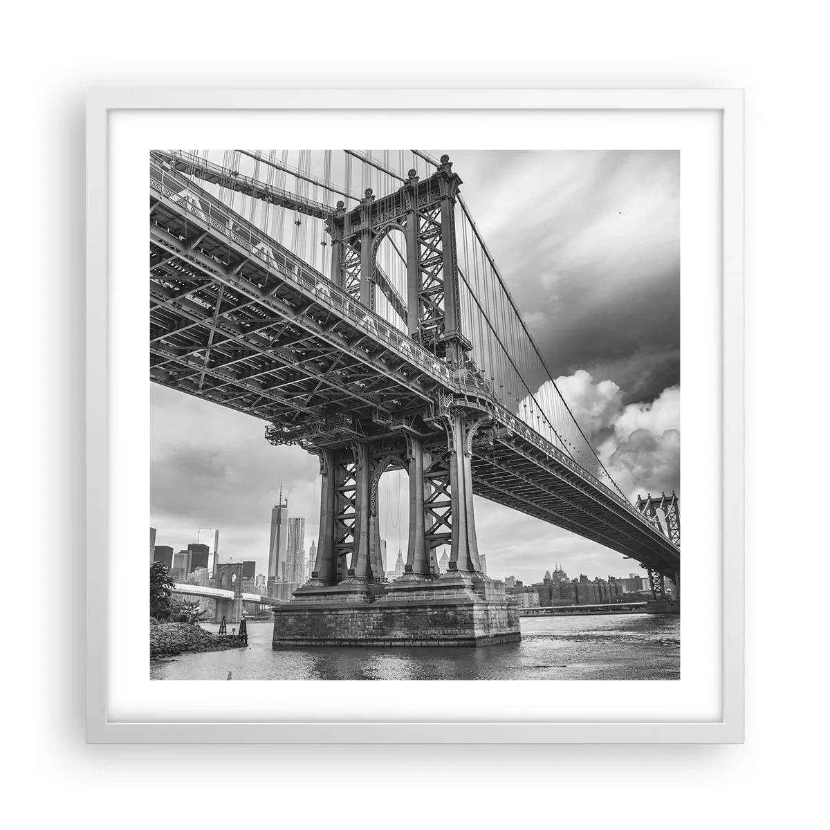 Plakat w białej ramie - Do serca miasta - 50x50 cm