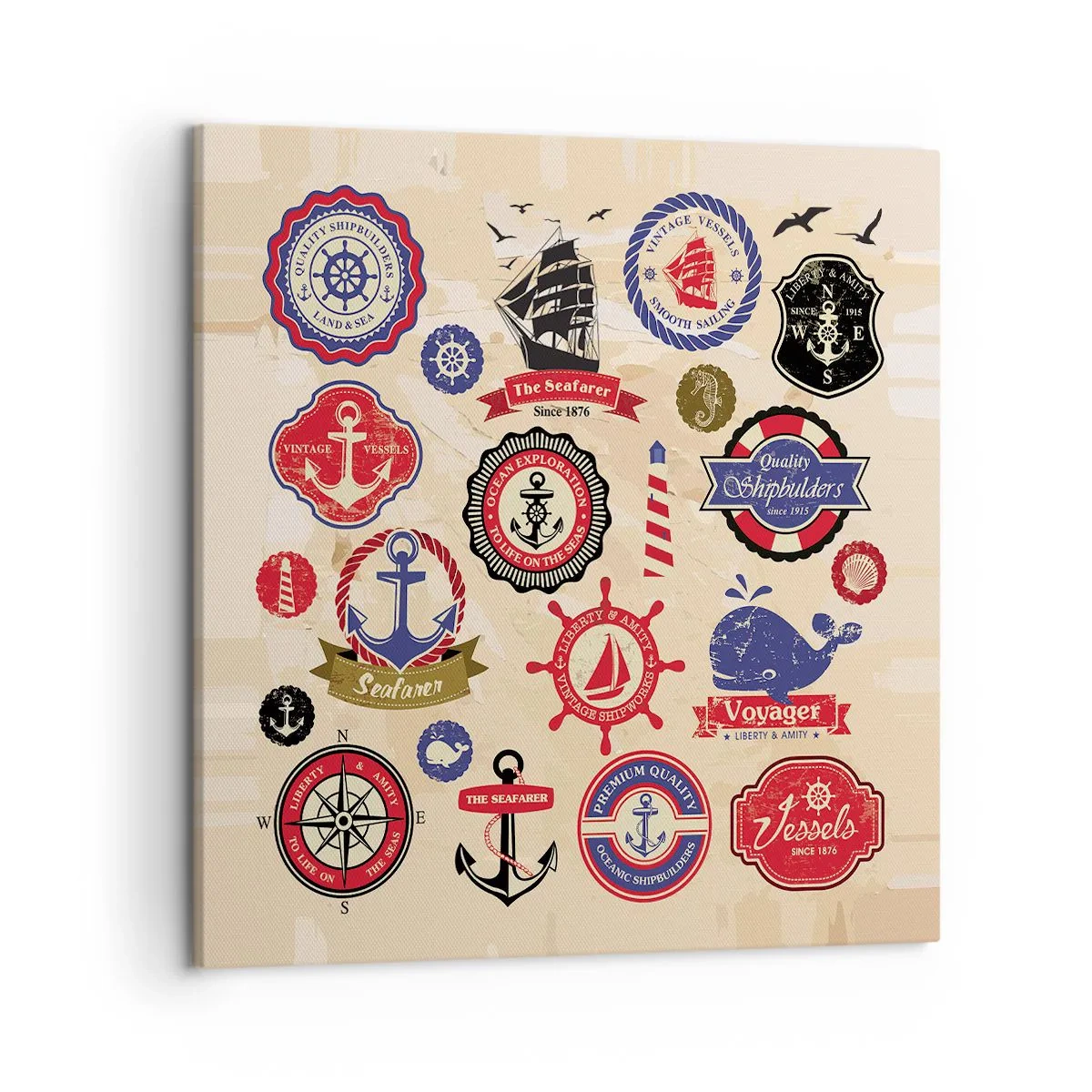 Obraz na płótnie - Żeglarskie braterstwo - 50x50 cm