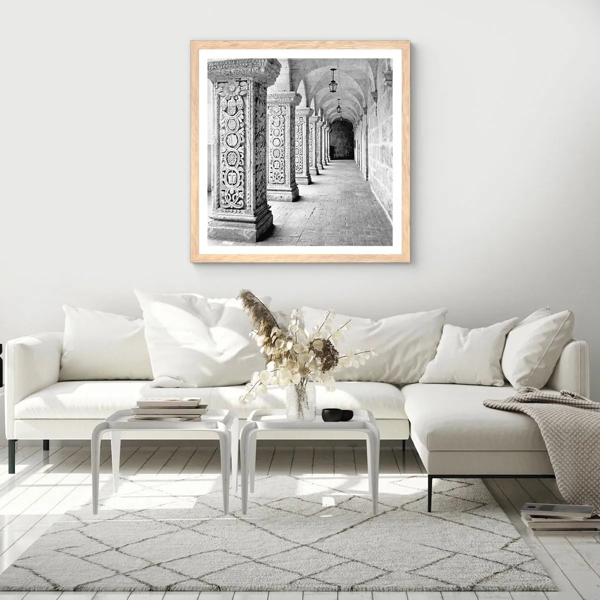 Plakat w ramie jasny dąb - A dokąd to…? - 40x40 cm