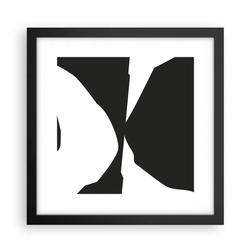 Plakat w czarnej ramie - Pozytyw -negatyw - 30x30 cm
