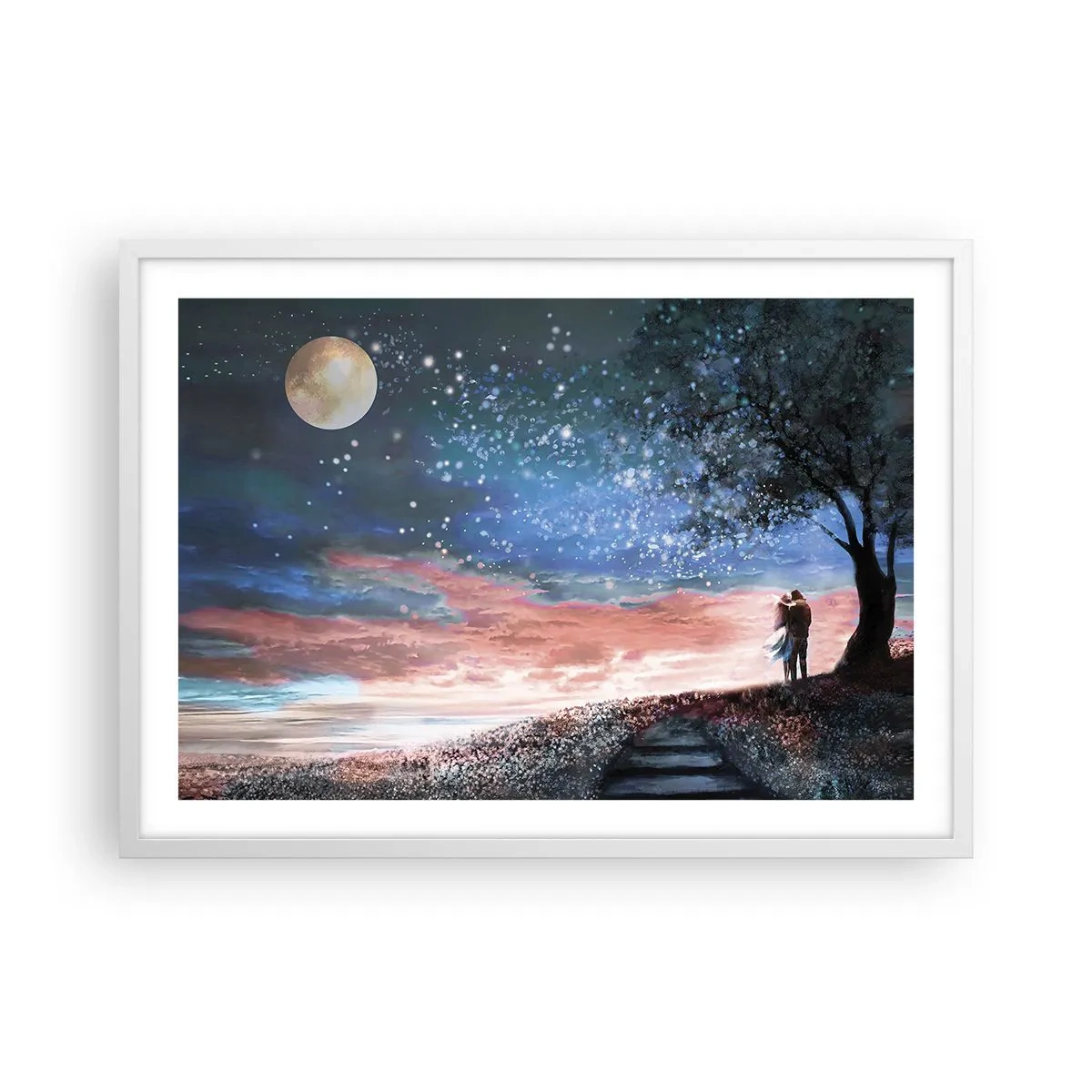 Plakat w białej ramie - Gwiaździsty spektakl - 70x50 cm