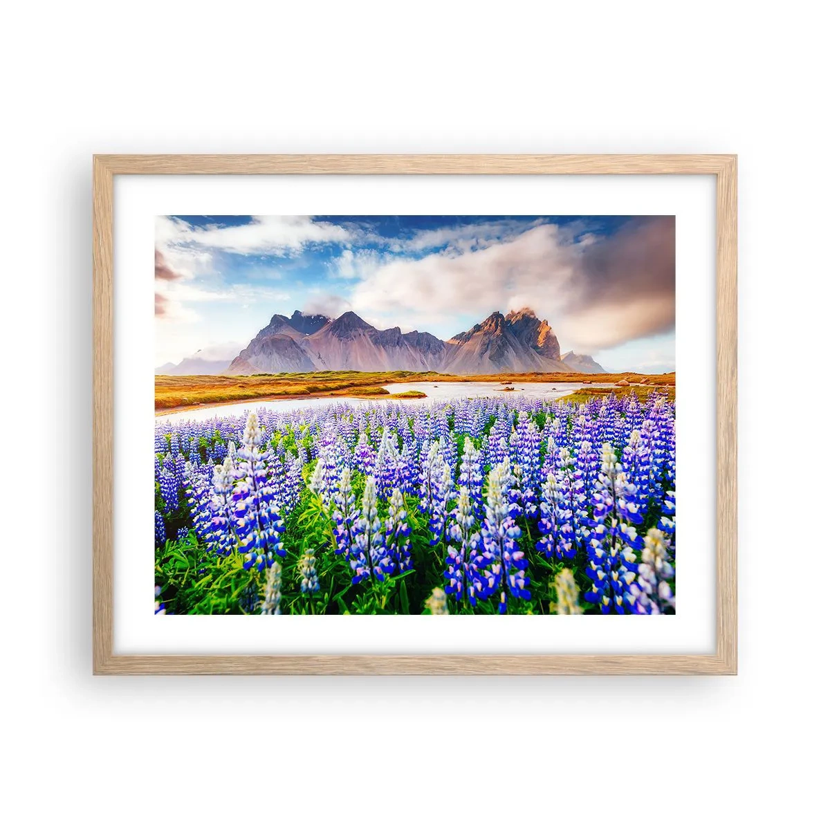 Plakat w ramie jasny dąb - Siła i surowość obok łagodności - 50x40 cm