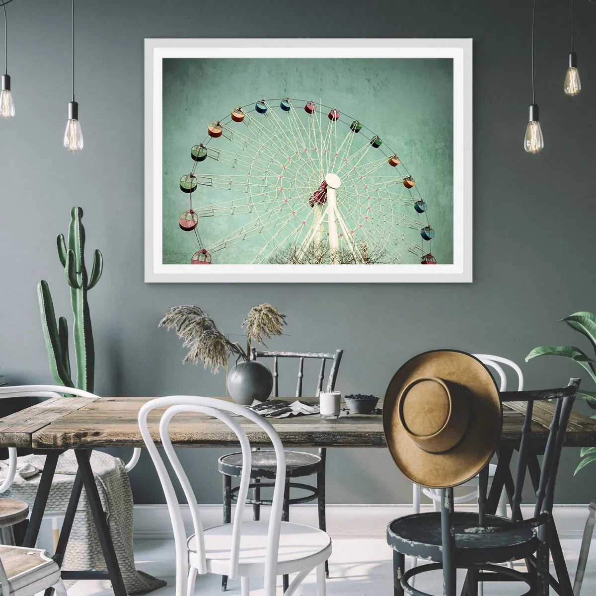 Plakat w białej ramie - Zapraszamy do zabawy - 70x50 cm