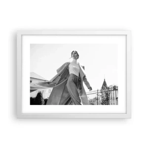 Plakat w białej ramie - Idziesz ze mną? - 40x30 cm