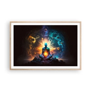 Plakat w ramie jasny dąb - Kosmiczny spokój - 91x61 cm